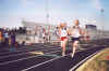 Caitlin Doyle and Denise Bargiachi run the 2-mile race.